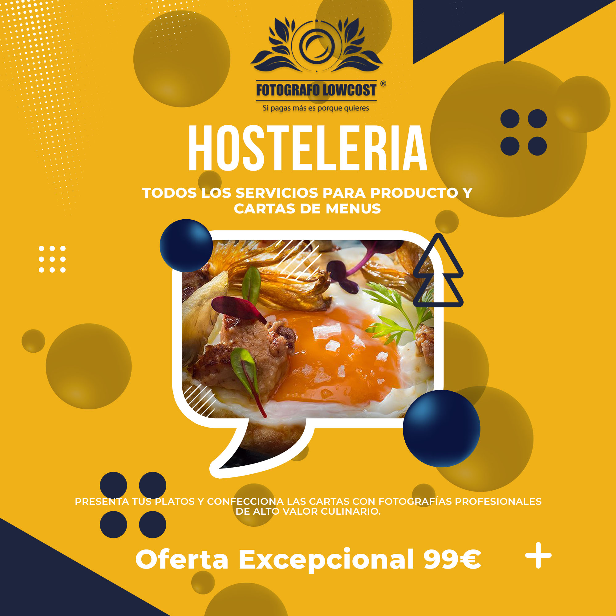 fotografo en fotografía gastronomica, cartas y menus para hostelería y restauración Guare&ntilde;a 